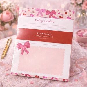 Graphique De France Pink and Red Notepad